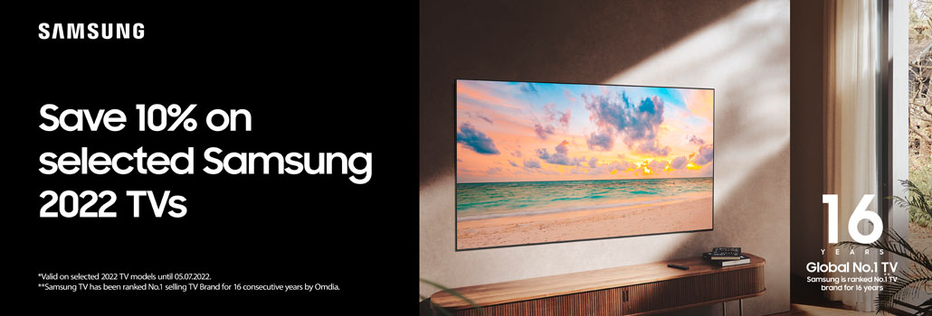 Save 10% on 2022 Samsung TVs