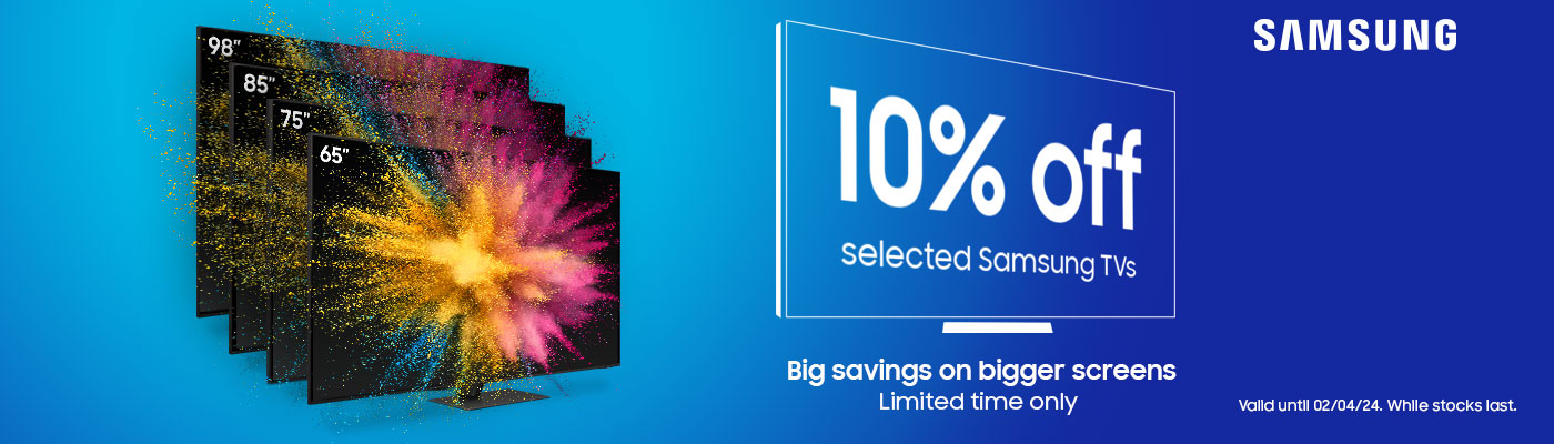 Samsung 10 percent off selected TVs