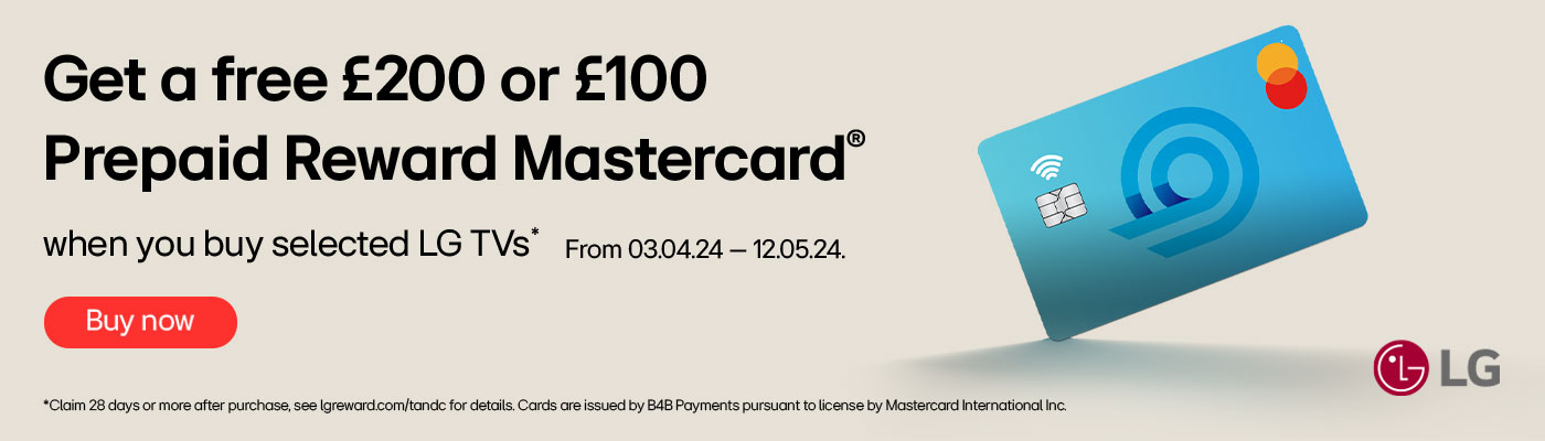 Free prepaid reward card from Mastercard with LG TV purchases