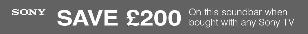 Save £200 on the Sony HTA7000 soundbar when bought with any Sony TV